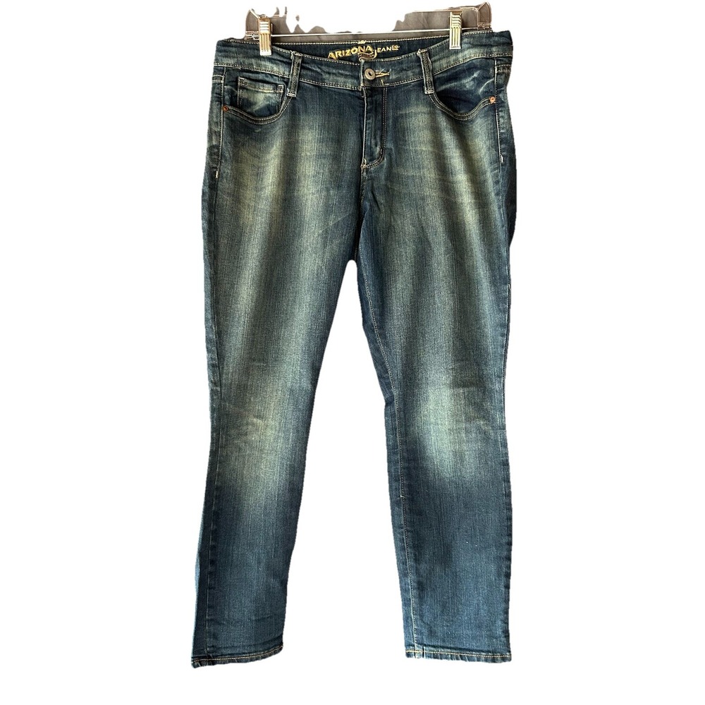 Arizona Jeans Junior Women's Skinny Denim Stretchy Boho Cowgirl Size 11 Short